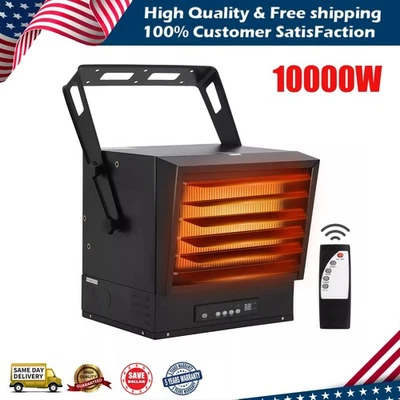 Calentador de garaje eléctrico industrial de 10000 vatios 240 V con cable montaje en techo Gara Foto 1 de 4