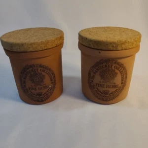Nantucket Collection Terrakotta Kräutergläser mit Korkdeckel - 2er Set - Bild 1 von 16