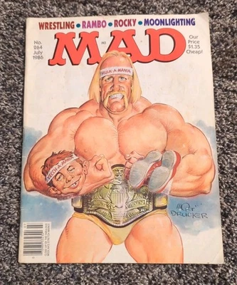 Hulk Hogan Vintage MAD Magazine 264 July 1986 Hulk-A-Mania Wrestling Rocky Rambo Foto 1 de 4