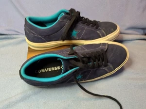 Converse All Star Shoes Blue W/Star M 9.5/W 11.5 Pre-owned Barely Worn Excellent - Picture 1 of 9