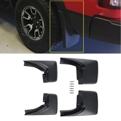 Front & Rear Deluxe Molded Splash Guards Mud Flaps Fit Dogde Ram 2009-2019 2018 - Image 1 of 3