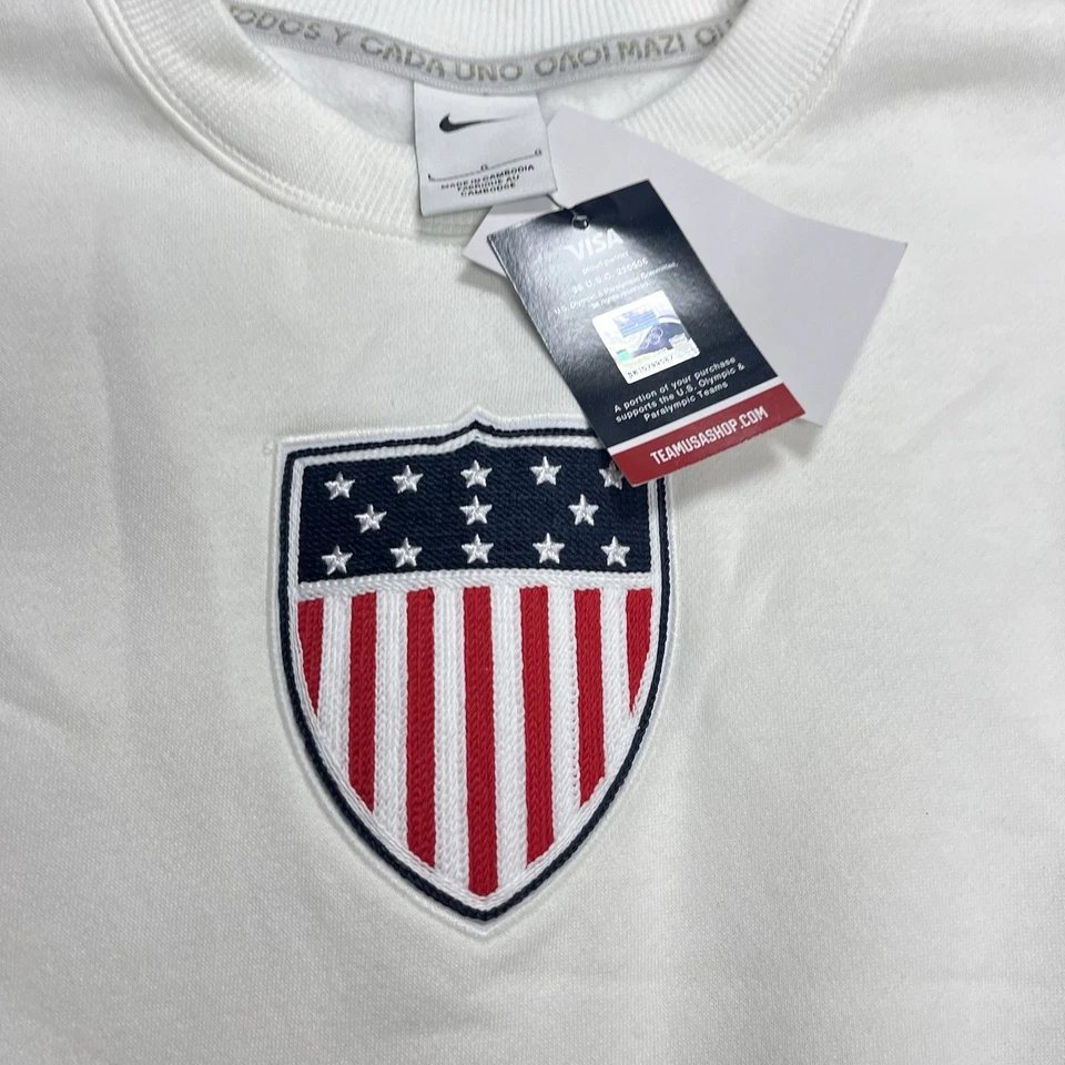 Nike Team USA Phoenix Fleece Women's Crewneck Sweatshirt Size XL FN0982-133