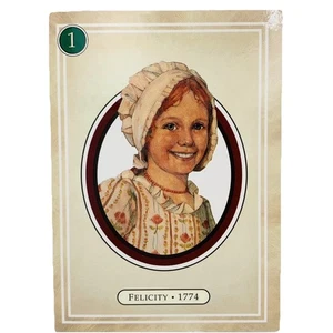 American Girls Trading Card No 1 Felicity Merriman Williamsburg Vintage EUC 1994 - Picture 1 of 12