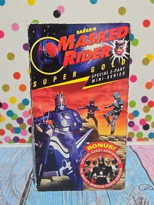 VTG 1995 SABAN'S MASKED RIDER SUPER GOLD 2 Part Mini Series VHS W/ Power Rangers - Image 1 of 4