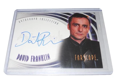 Tarjeta coleccionable autógrafa del programa de televisión Farscape A25 David Franklin teniente Braca Foto 1 de 2