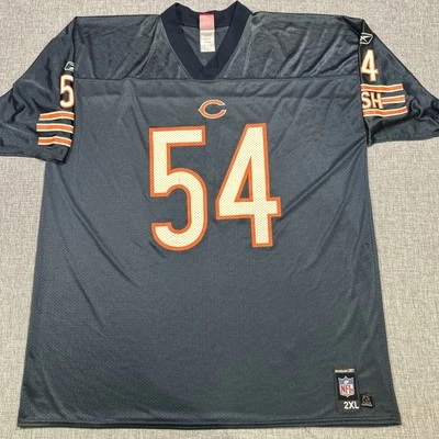 Camiseta deportiva de los Chicago Bears Brian Urlacher #54 talla 2XL azul marino NFL auténtica Reebok Foto 1 de 4