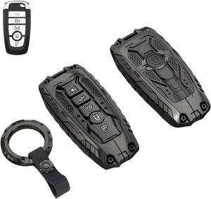 Heavy Key Fob Cover Case Protector for Ford, Keychain, Accessories Black - Picture 1 of 6