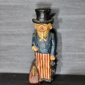 Vintage Paper Mache Uncle Sam Bank Americana Hand Painted - Picture 1 of 14