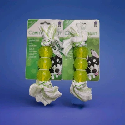 Paquete de 2 cuerdas y bolas Canine Clean™ 6,5" menta/menta verde Foto 1 de 4