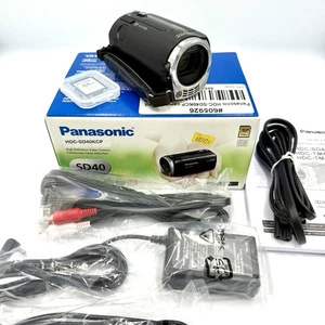 Videocámara portátil Panasonic HDC-SD40 HDD de alta definición negra con caja probada - Imagen 1 de 16