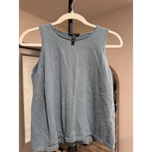 Suéter sin mangas tejido azul para mujer EILEEN FISHER S y2 - Imagen 1 de 6