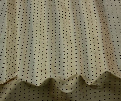 Tela Dupioni 100 % seda lunares estampados marrón/crema 44" W, por yarda (TS-7471E Foto 1 de 2