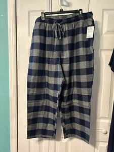 SONOMA Men's Blue Gray Buffalo Plaid Lounge Pants Pajama Bottoms Size 2XB - Picture 1 of 5