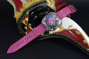 MA WATCH STRAP 22 20 18 MM PINK GENUINE EXOTIC LEATHER HANDMADE BAND - Picture 1 of 12