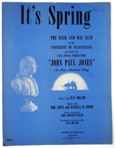 Vintage Sheet Music - IT'S SPRING by Jaffe, Smith & Boland fr "John Paul Jones" - Picture 1 of 4