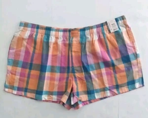 JoySpun Women's Orange Blossom Lounge PJ Sleep Shorts 3X 22W - 24W - Picture 1 of 9
