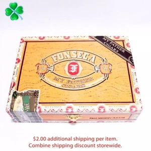 Fonseca Petit Corona scatola vuota per sigari in legno arancione 7,25" x 5,25" x 1,75" - Foto 1 di 11