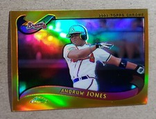 2002 Topps Chrome Gold Refractor Andruw Jones #110 Atlanta Braves