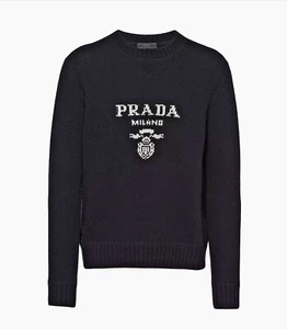 Prada Wool & Cashmere Crewneck Knit Jumper Sweater - Size 46 Fits S - Brand New - Picture 1 of 8