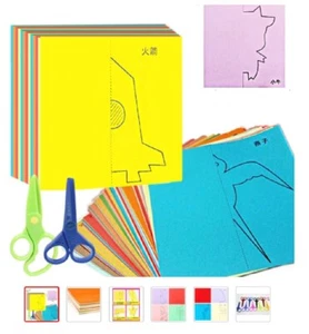 48pcs/set Kids cartoon color paper folding and cutting kingergarden art craft  - Picture 1 of 3