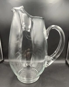 Glass 90 OZ Water Pitcher - Crimped Spout - Libbey, Crisa, Javit - Picture 1 of 7