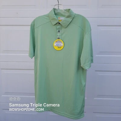Polo de golf Jack Nicklaus Eco Choice para hombre pequeño espuma de mar verde como nuevo primavera  Foto 1 de 4