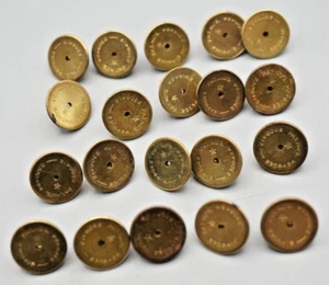 WWII 1943 Army, Navy, USMC Flat Brass Clutchbacks Lot Of 20 - GREAT SHAPE - Picture 1 of 2