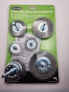 6 Piece Wire Wheel/Cup Brush Set - Picture 1 of 4
