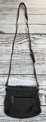 Bandolera Liz Claiborne Azul Oscuro Denim Bolso de Hombro Cierre de Cremallera Informal Foto 1 de 4