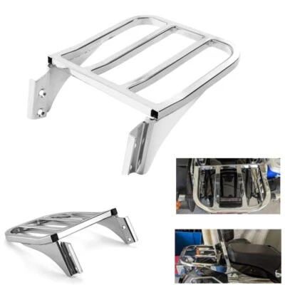 Sissy Bar Backrest Luggage Rack Chrome For Harley Sportster 883 1200 XL 2004-UP - Image 1 of 4