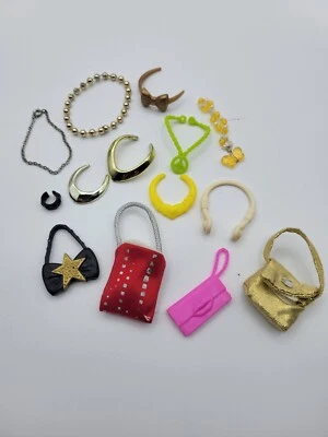 Barbie Doll Accessory Mixed Lot VINTAGE JEWELRY Clone NECKLACES Purses Bracelet  - Image 1 of 4
