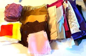Lote de tela de acolchado rasguños de costura artesanía variedad de tela de colores - Imagen 1 de 4
