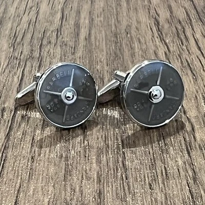 45LBS Barbell Weight Plates Cufflinks For Men Birthday Wedding Gift - Image 1 of 4