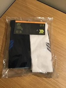 4 pack Mens All In Motion Running Crew Socks Size- 6-12, Moisture Wicking - Picture 1 of 4