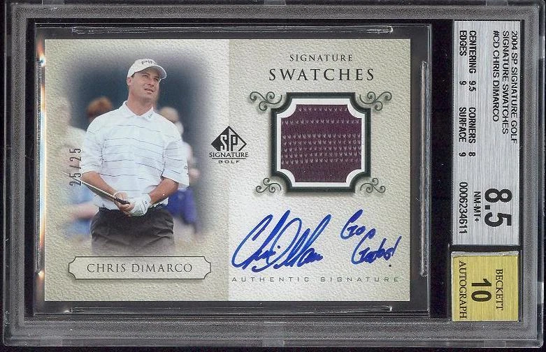 2004 UD Chris DiMarco Signature Swatches Go Gators! Inscription Autograph 25/25 - Image 1 of 1