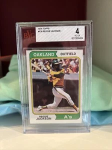 1974 Topps Reggie Jackson HOF #130 BVG BGS 4 Baseball - Picture 1 of 4