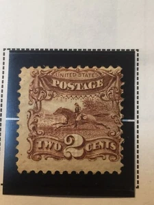 1869 Scott #113 Mint Hinged With Original Gum And Grill Scarce Catalog $500! - Picture 1 of 6