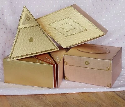 Geschenkbox Set Handarbeit Pyramide, Raute,Pralinenbox,Tortenstücke,Süßigkeiten  - Bild 1 von 4