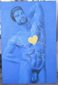 Pintura sobre lienzo Zephyr Salz desnuda "Kintsugi Heart #1" - Imagen 1 de 5