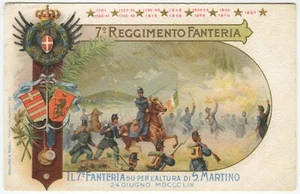 7 REGIMIENTO DE INFANTERÍA, SAN MARTINO - Italia postal de arte militar - Imagen 1 de 2