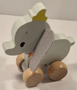 Disney Dumbo Elephant Wooden Push Along Toys Kids Toy 13cm - Picture 1 of 10