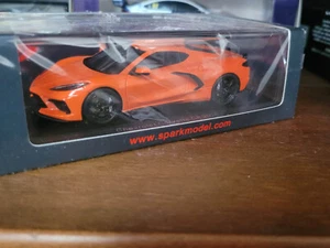 Spark 1:43 Chevrolet Corvette 2020 C8 Orange - Picture 1 of 3