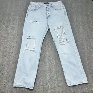 Aeropostale 90er Baggy Jeans Damen Gr. 14 Button Fly Ripped Distressed High Rise - Bild 1 von 15