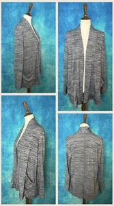 Gap Cardigan Women's Navy Blue/White Cotton Open Front Long Sleeve Size Small - Picture 1 of 7