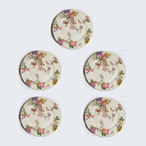 5 insalatiere porcellana Rosenthal The Sunray 7-7/8" giallo crema rosa floreale - Foto 1 di 9