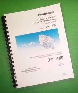 Owners Manual for Panasonic DMC-LX7 Camera 226 Pages W/Clear Covers! - Picture 1 of 1
