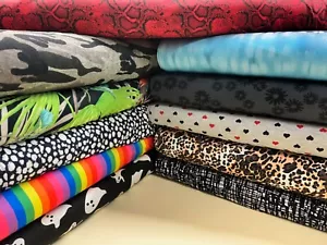 Printed soft cotton blend jersey fabric 150cms wide stretch dress material - Picture 1 of 32