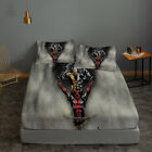 Deadpool Bettwäschegarnitur 3-teilig Spannbettlaken Matratzenbezug mit zwei Kissenbezügen Geschenke