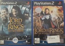 THE LORD OF THE RINGS - The Return Of The King, Two Towers PS2 Complete 