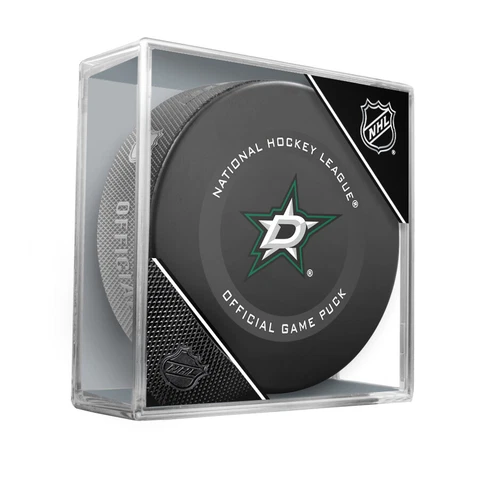 Dallas Stars Inglasco Official NHL Game Puck in Cube - New 2019-2020 Version Cover